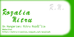 rozalia mitru business card